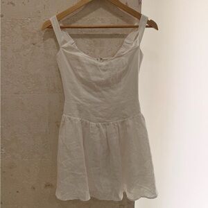 Reformation Cream Textured Dress